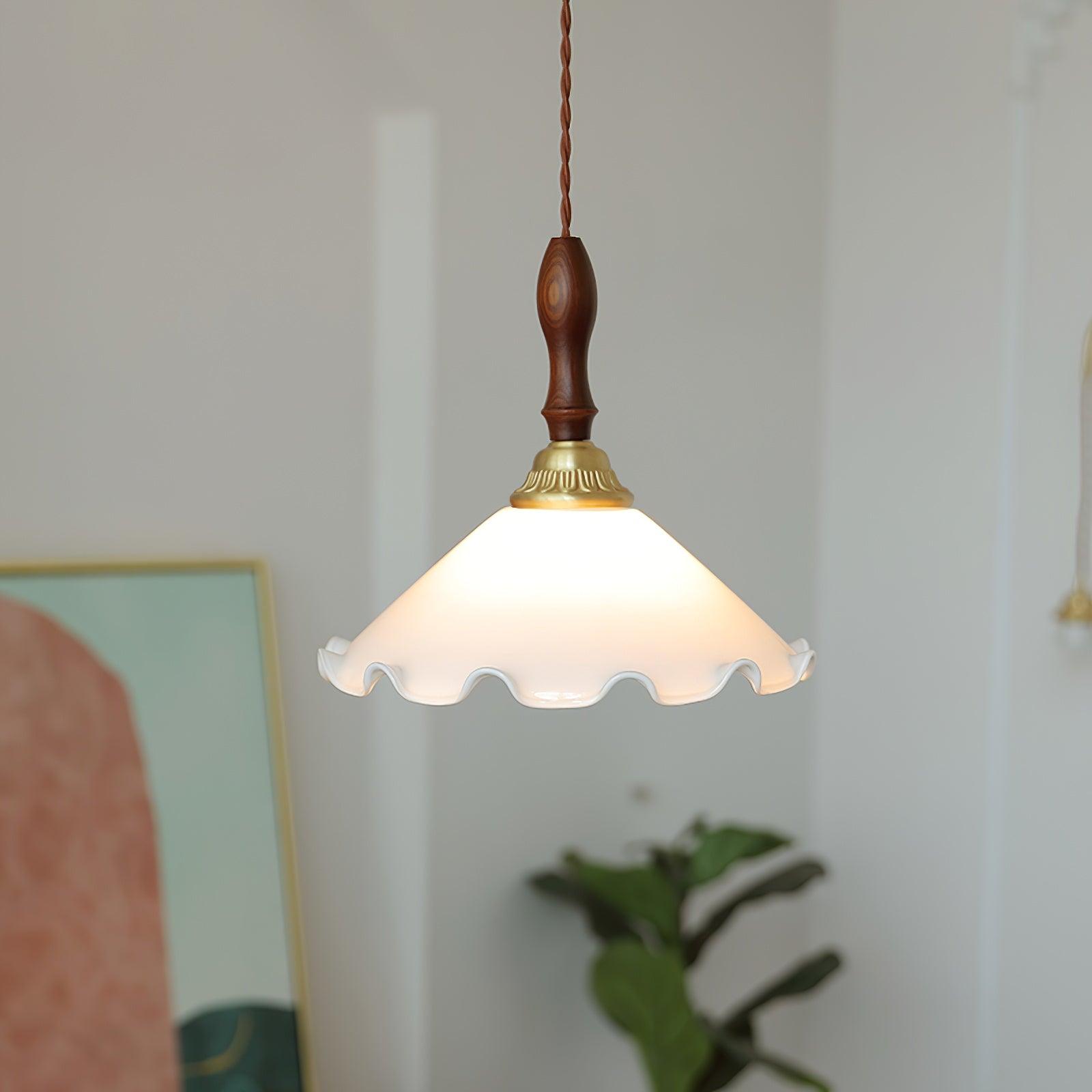 Milky Suspension Fleur en Verre Volant Organique