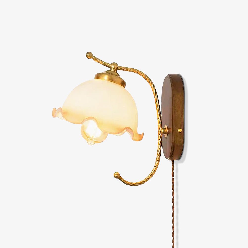 Olyss Wood Vintage Wall Lamp