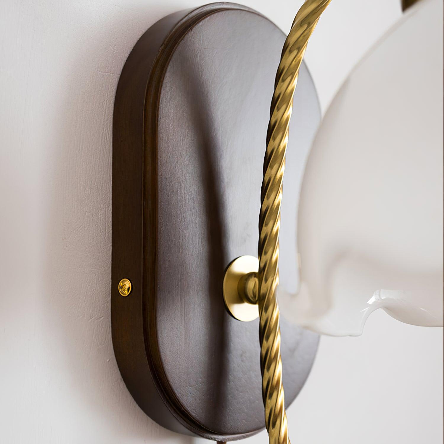 Olyss Wood Vintage Wall Lamp