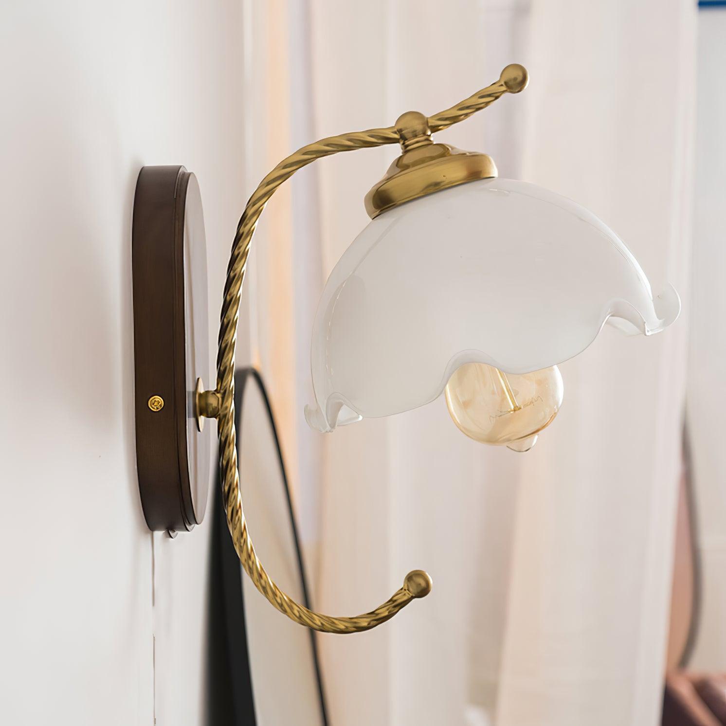 Olyss Wood Vintage Wall Lamp