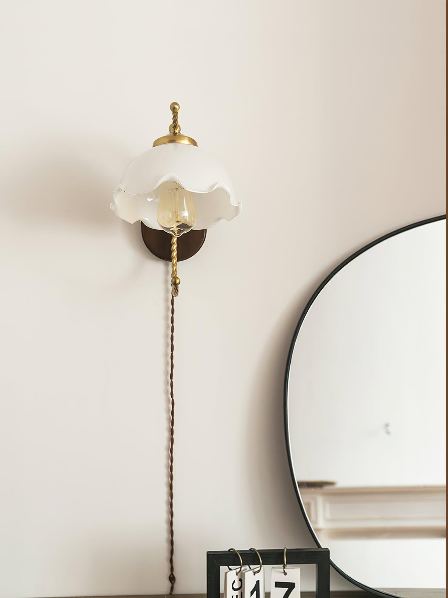 Olyss Wood Vintage Wall Lamp