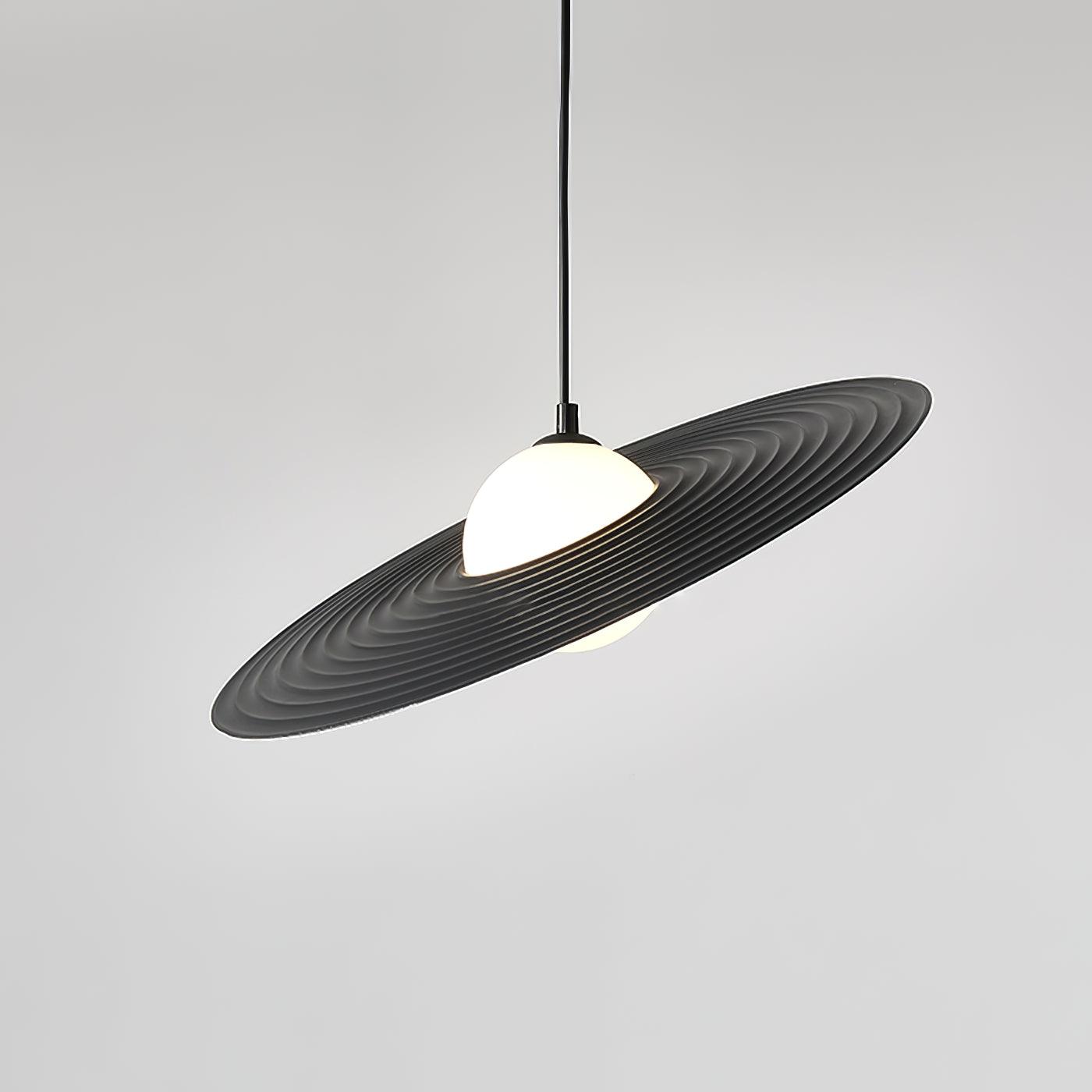Lustra Suspension en Plaque LED PE Blanche et Noire