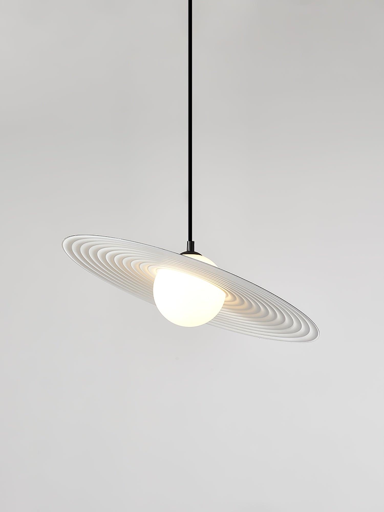 Lustra Suspension en Plaque LED PE Blanche et Noire