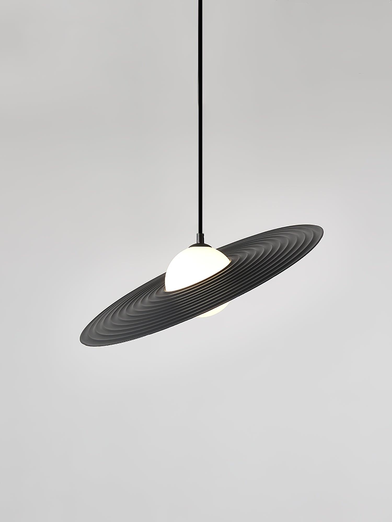 Lustra Suspension en Plaque LED PE Blanche et Noire