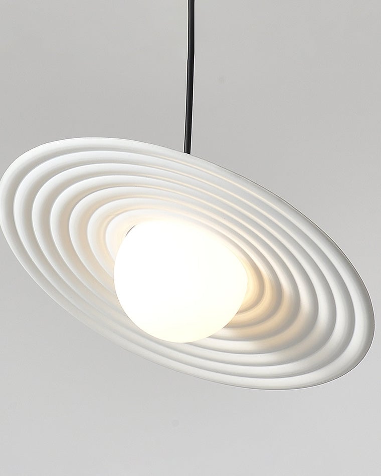 Lustra Suspension en Plaque LED PE Blanche et Noire