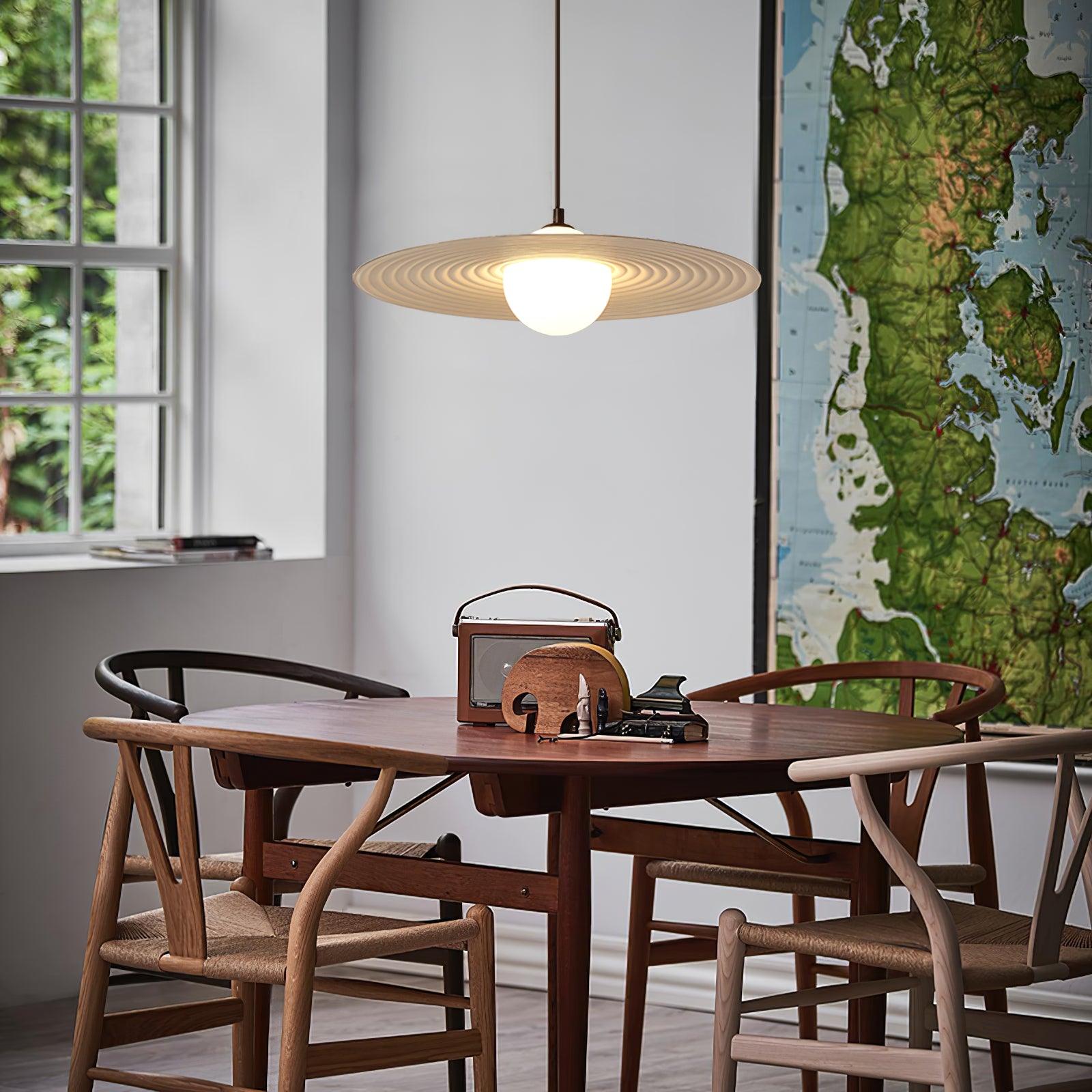 Lustra Suspension en Plaque LED PE Blanche et Noire