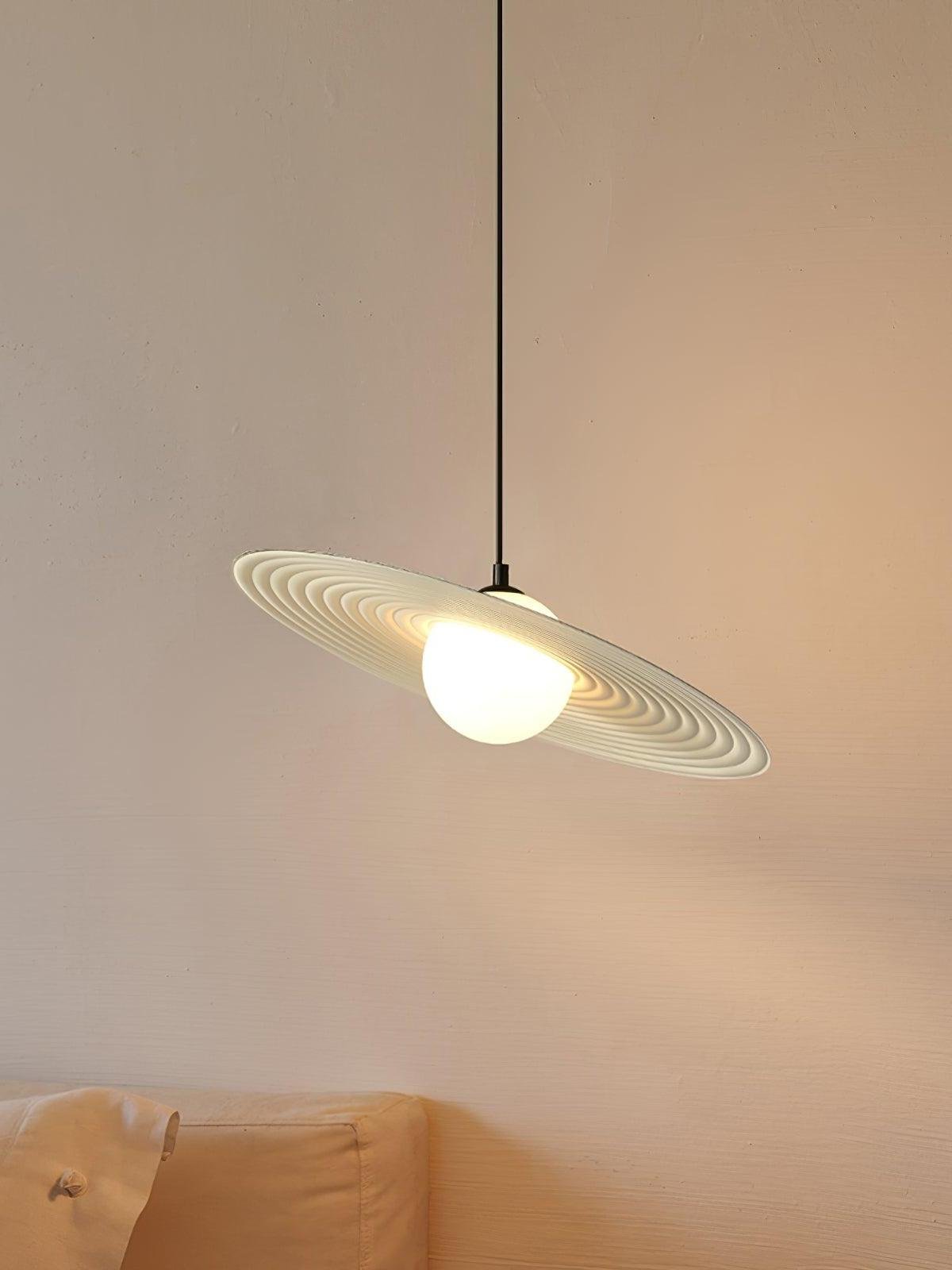 Lustra Suspension en Plaque LED PE Blanche et Noire
