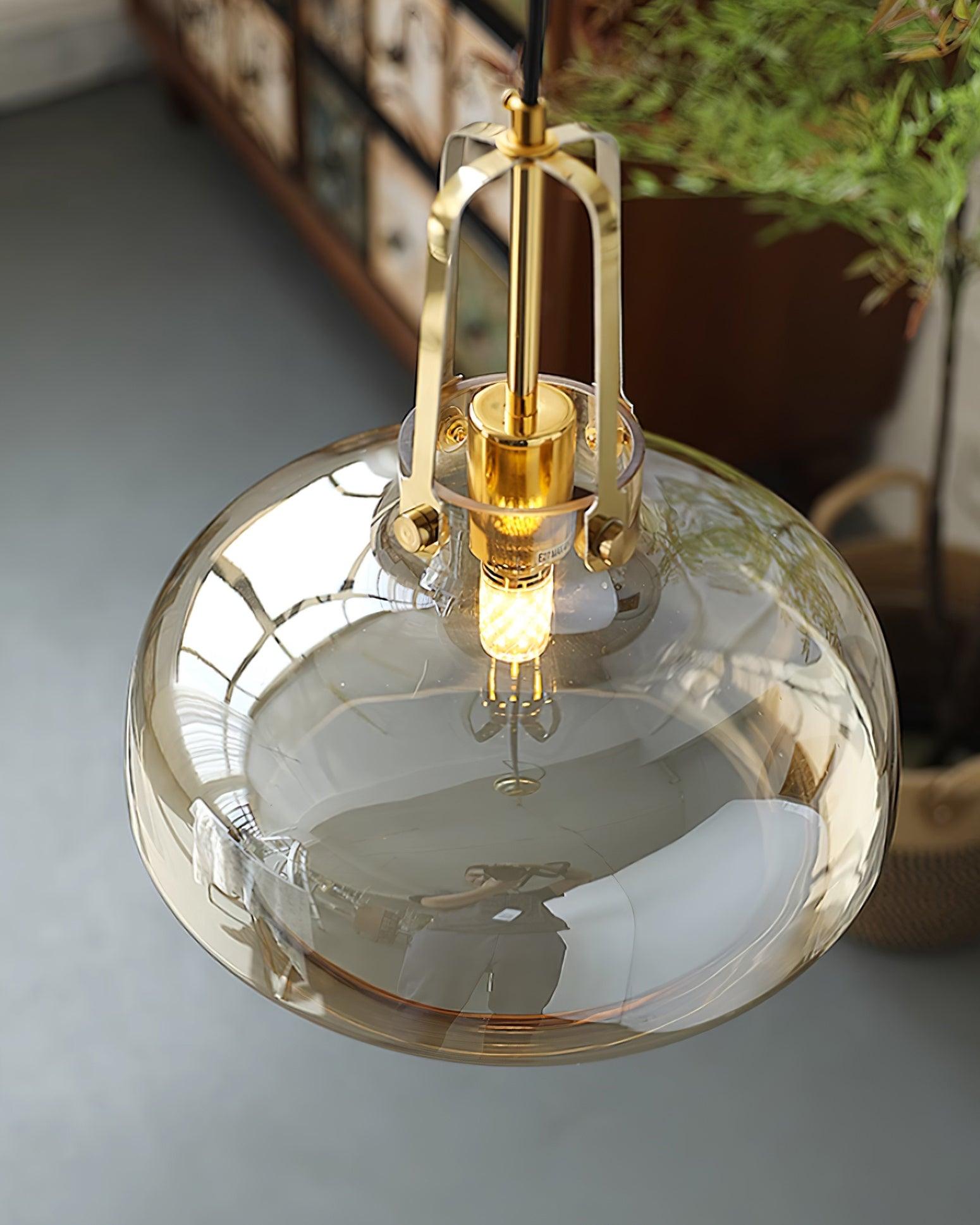 Aurelin Suspension Élégante Verre Ambre