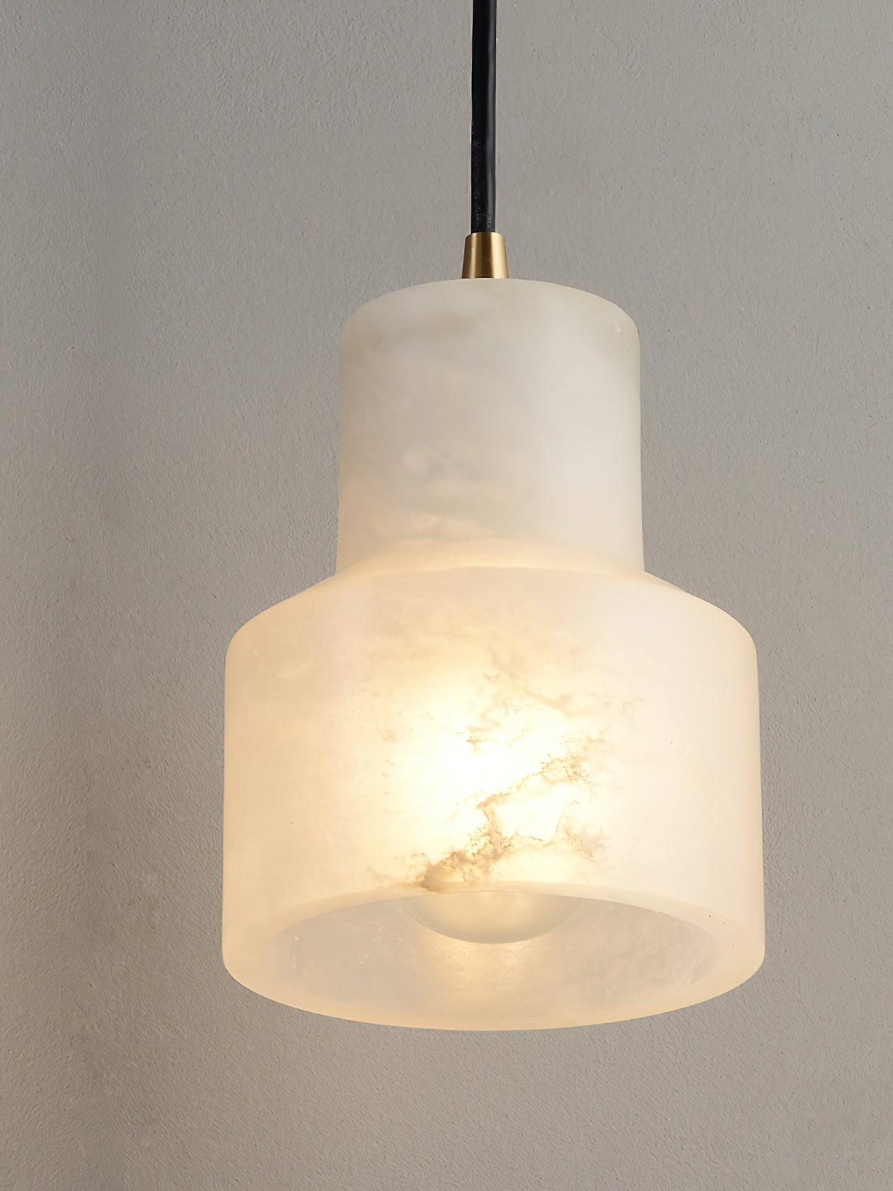 Syphae Suspension Laiton Albâtre Minimaliste Moderne