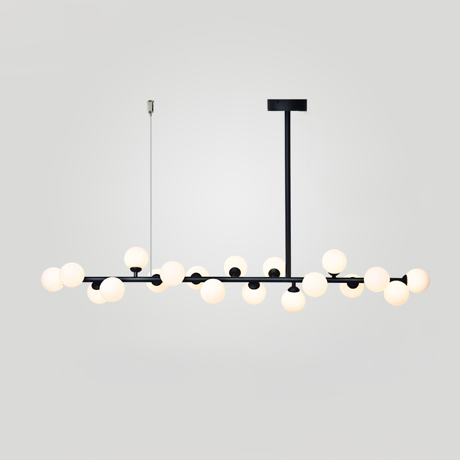 Lumiray Suspension Linéaire Noire Globe