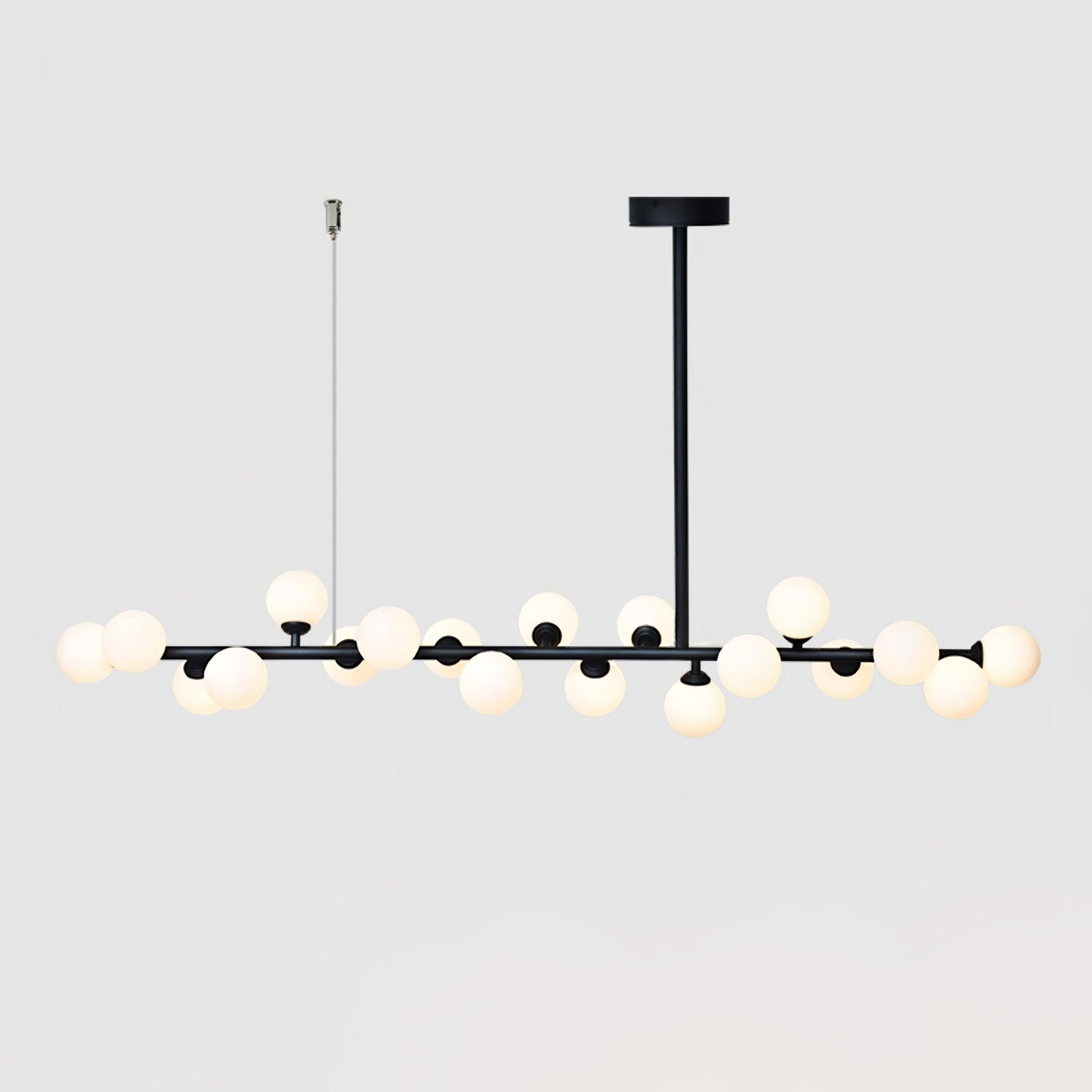 Lumiray Suspension Linéaire Noire Globe