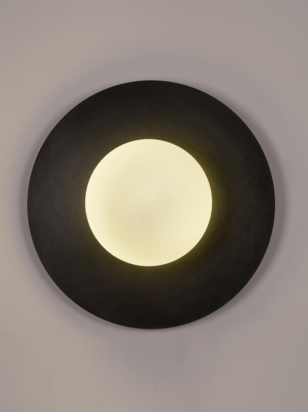 Godfrey Applique Murale Ronde Art Minimaliste en Laiton et Verre
