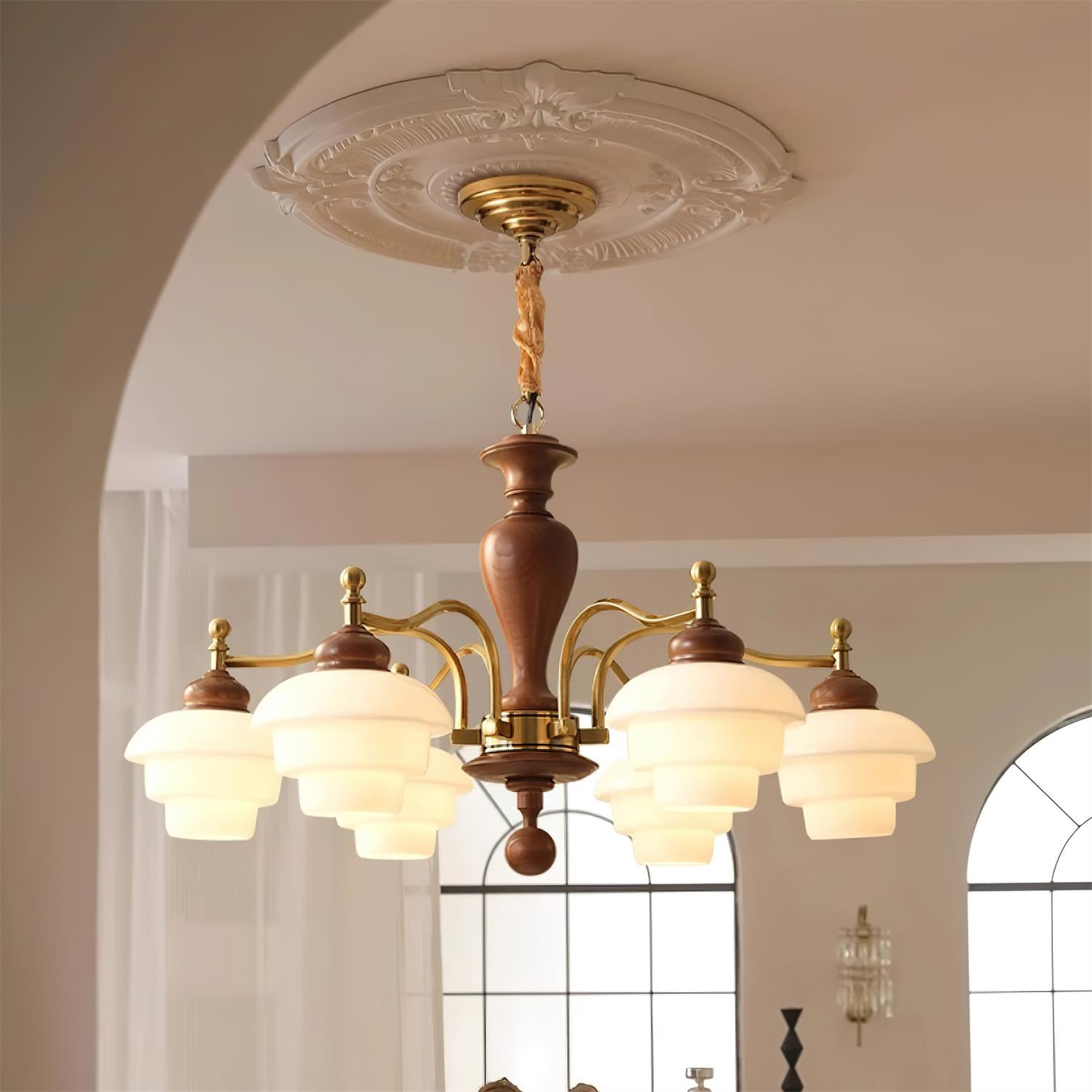 Hovian Lustre en Bois