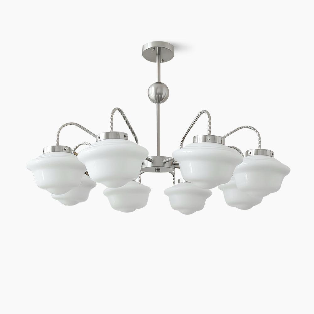 Curinel Lustre Verre Chrome Vintage