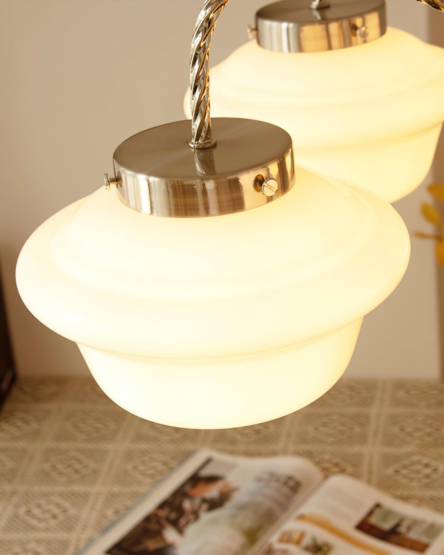 Curinel Lustre Verre Chrome Vintage