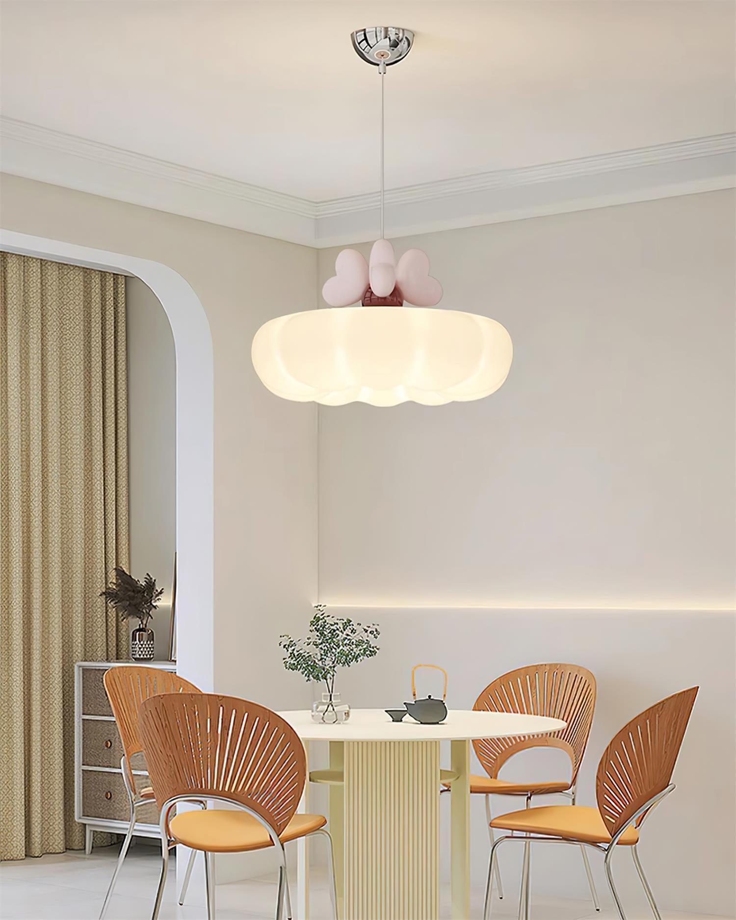Minnie Lampe Suspendue Abat-jour Coquille en Forme de Cœur