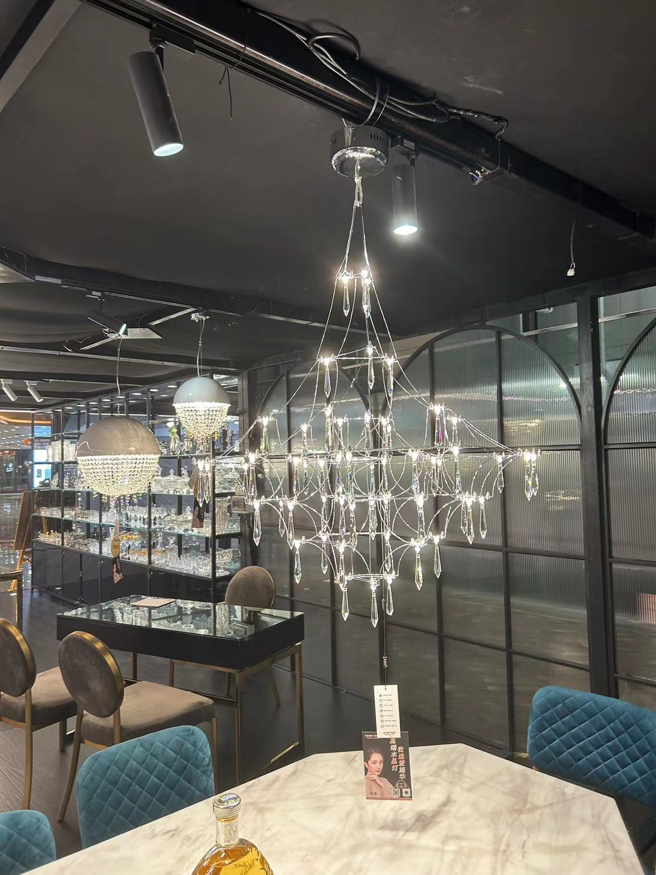 Allaeira Lustre Cristal Luxe Postmoderne