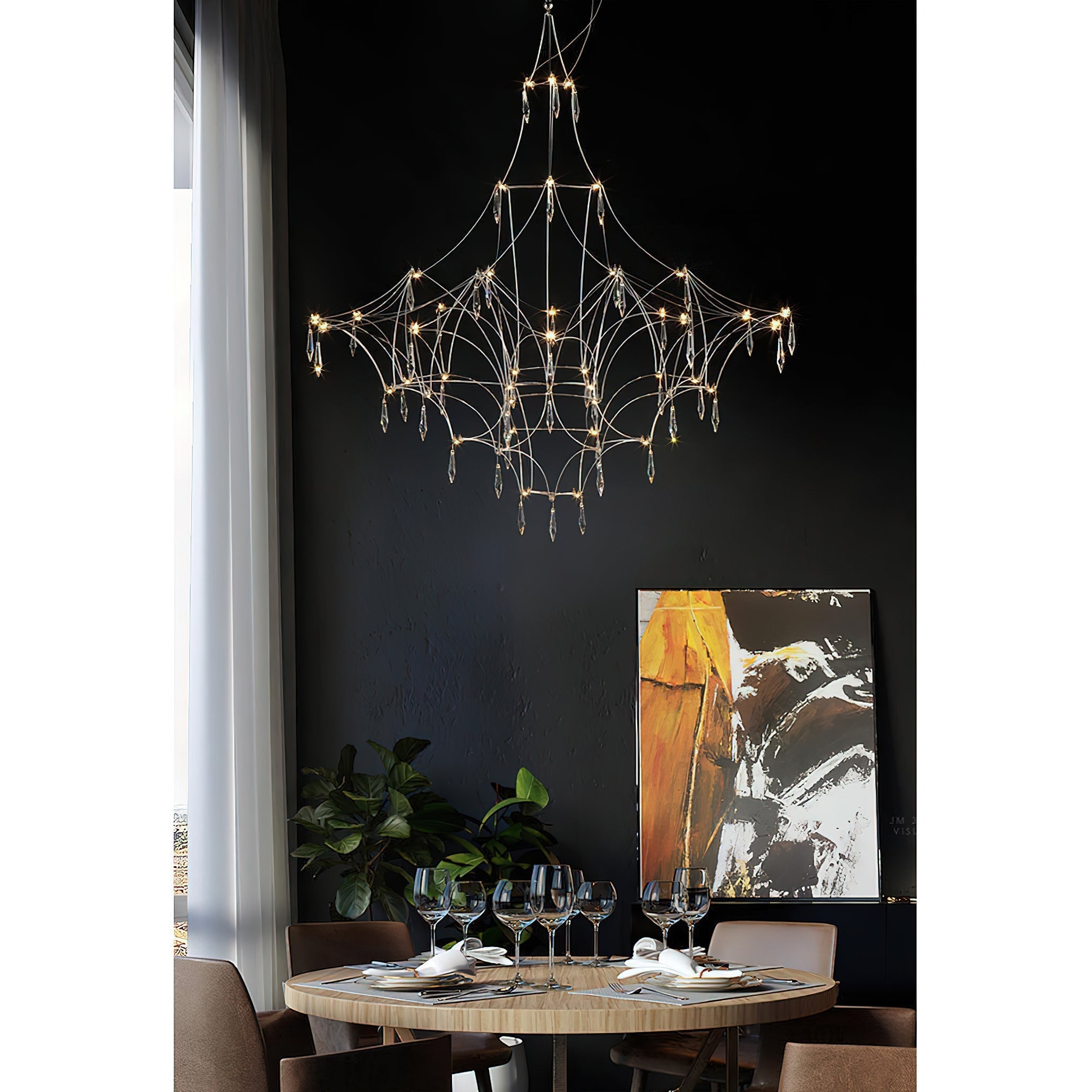 Allaeira Lustre Cristal Luxe Postmoderne