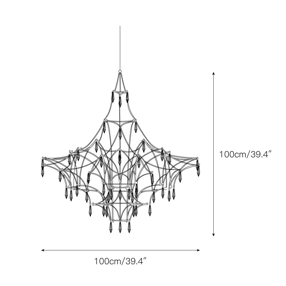 Allaeira Lustre Cristal Luxe Postmoderne