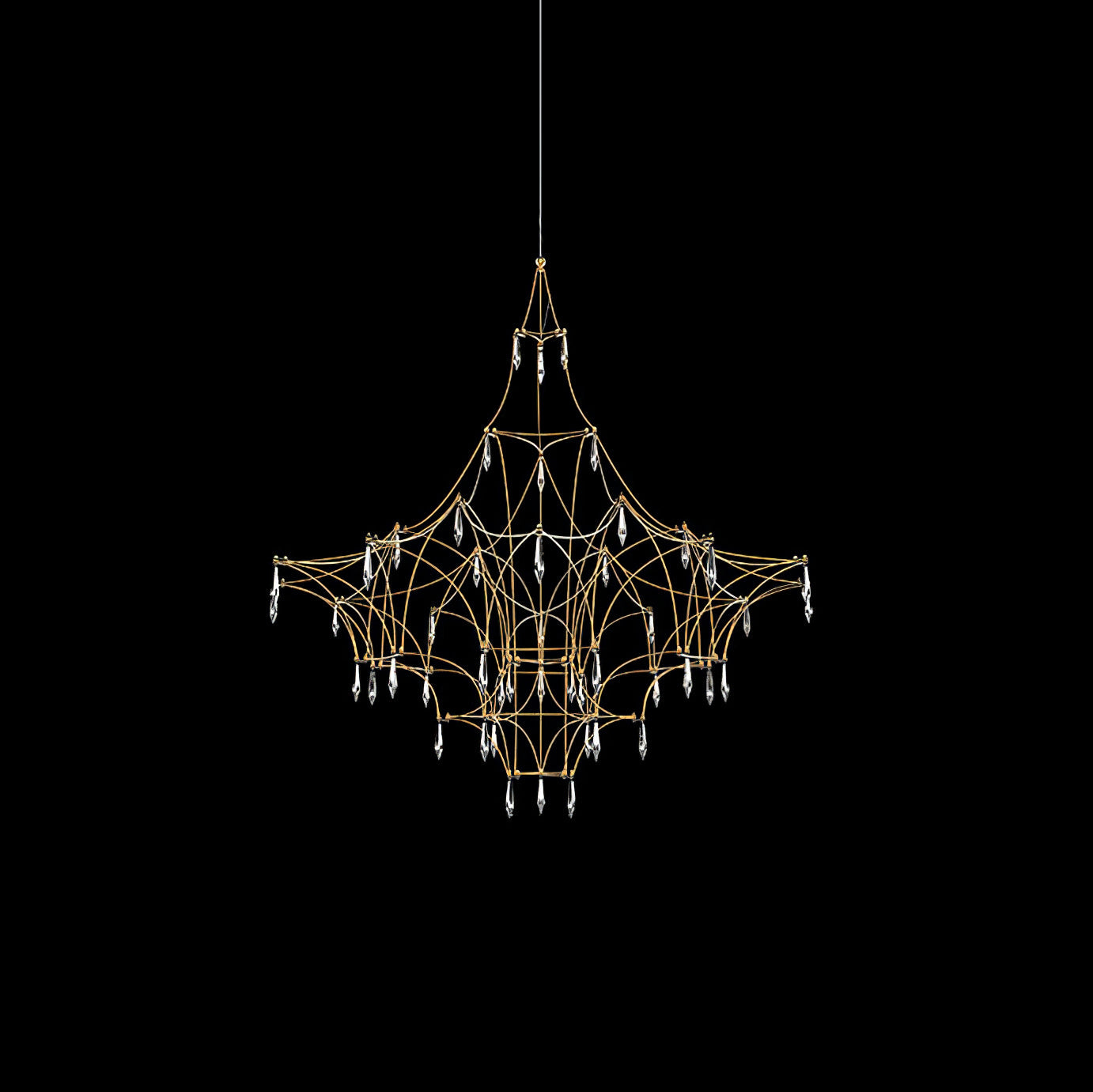 Allaeira Lustre Cristal Luxe Postmoderne
