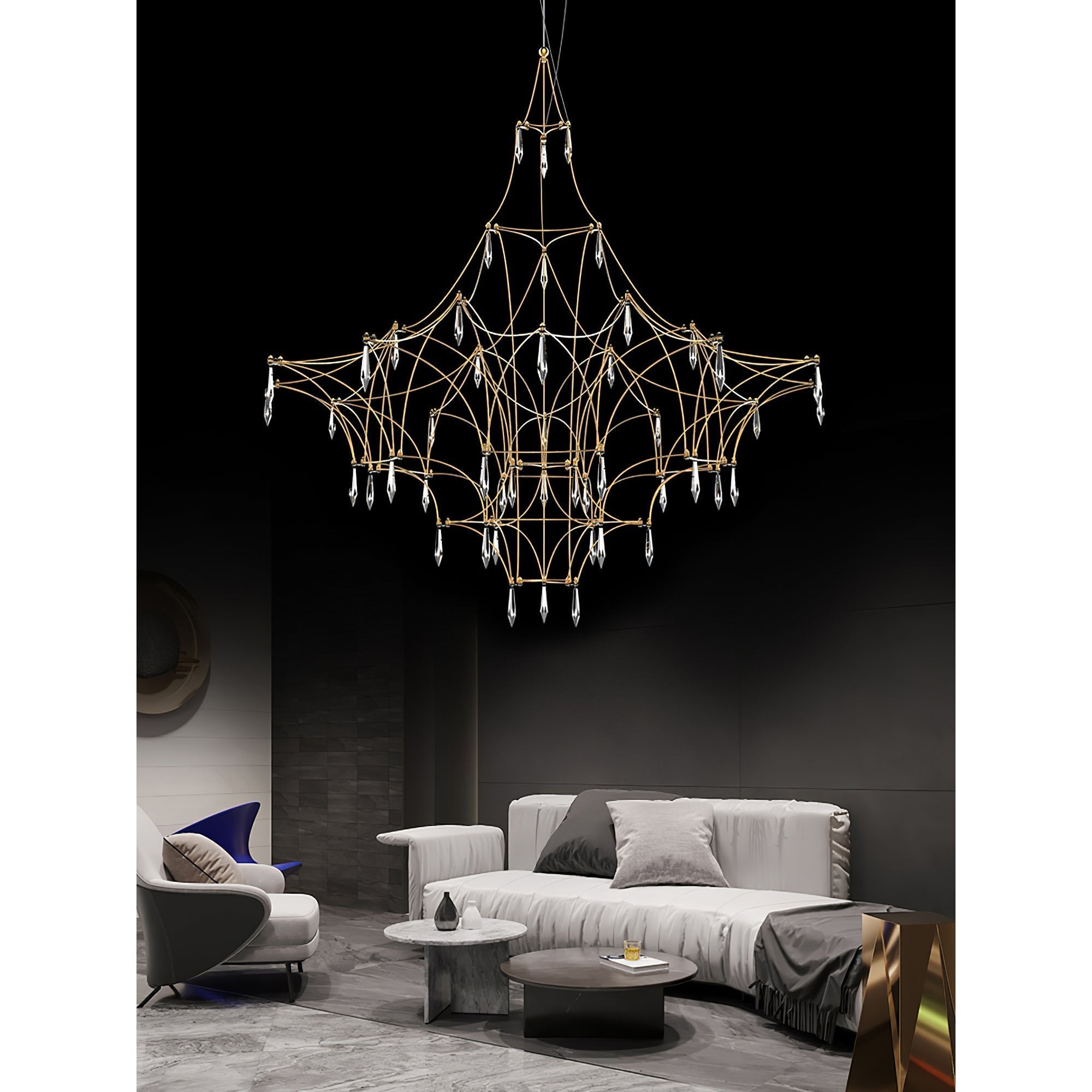 Allaeira Lustre Cristal Luxe Postmoderne