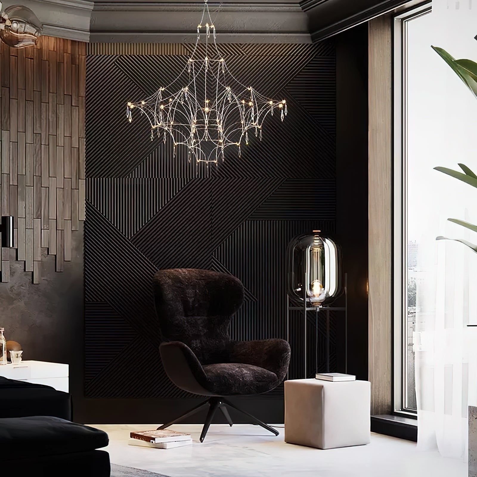 Allaeira Lustre Cristal Luxe Postmoderne