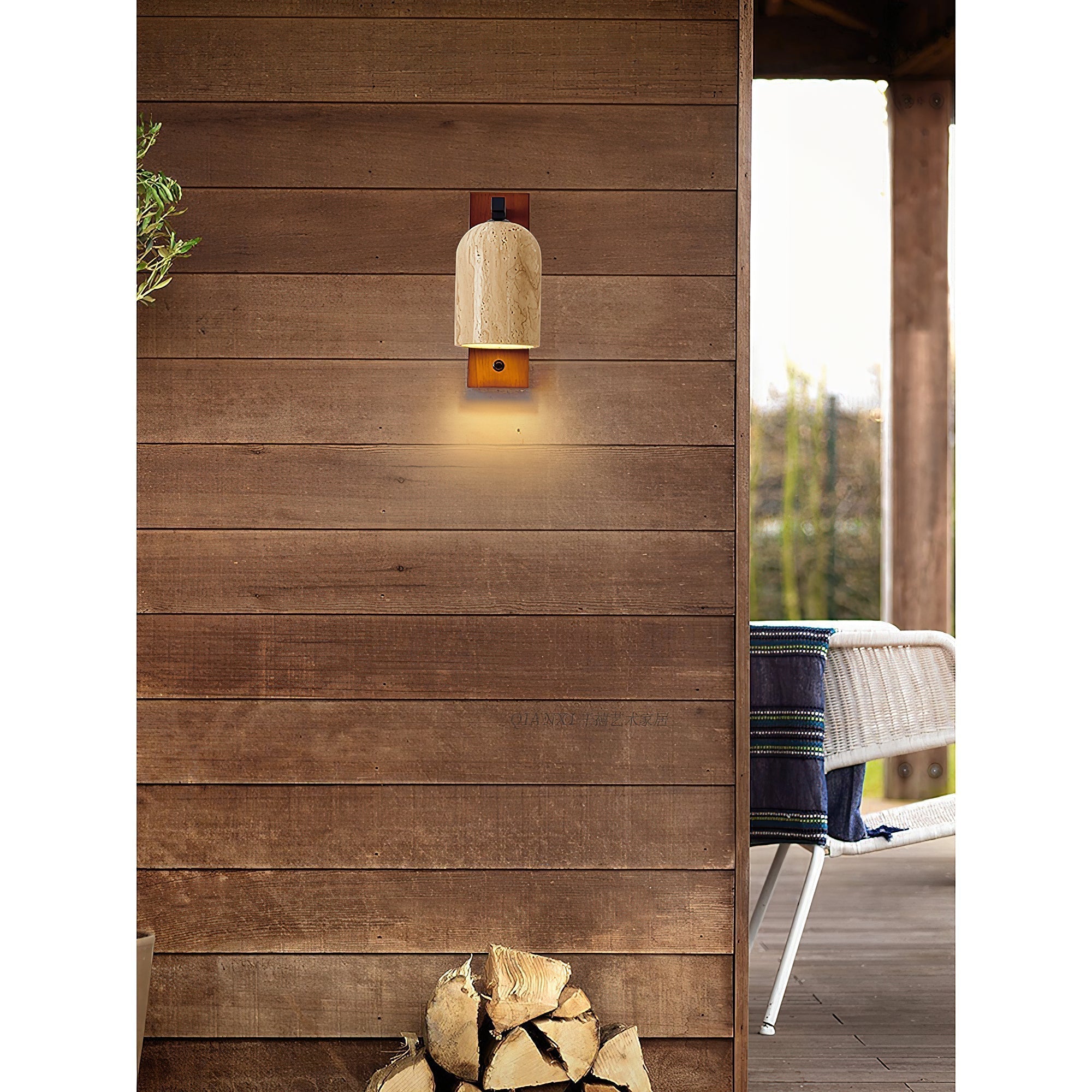 Cevenia Applique Murale Art Classique Naturel Travertin