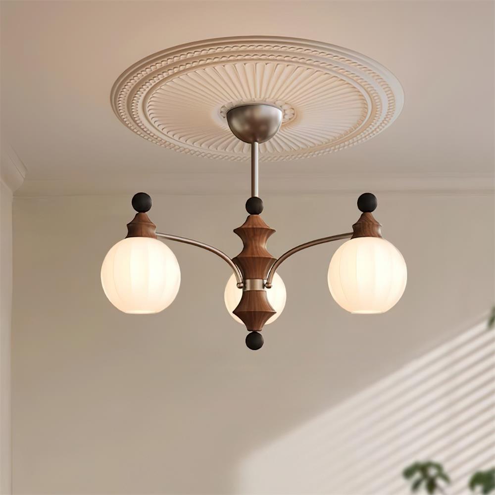 Mirena Lustre Orbe en Verre Bronze