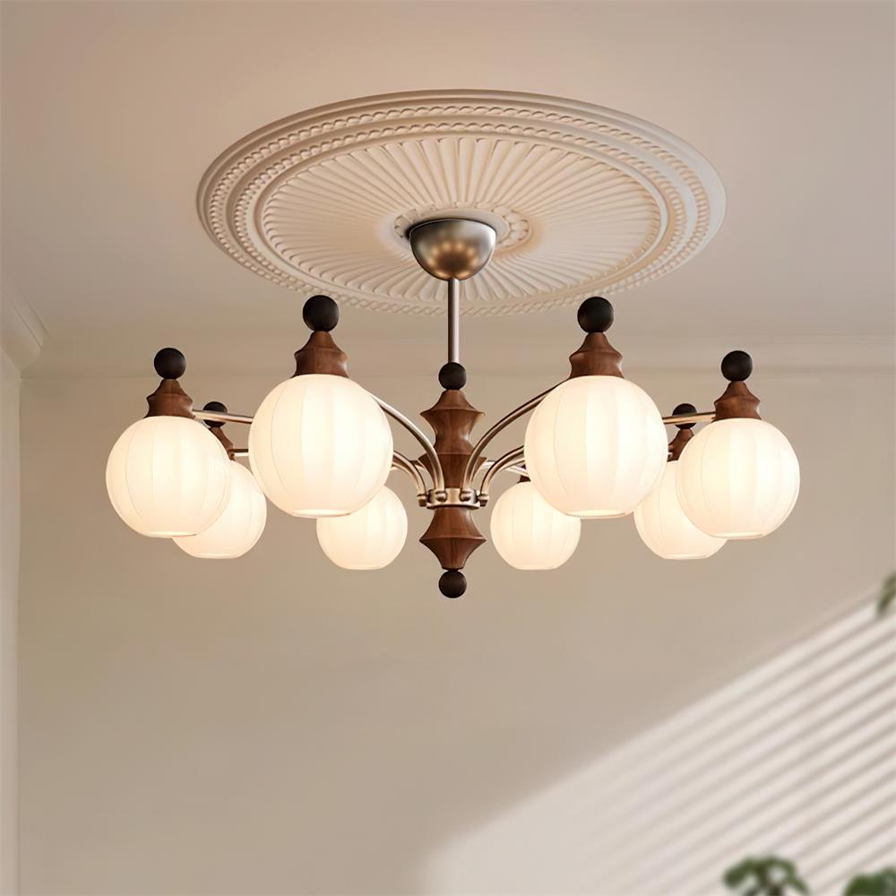 Mirena Lustre Orbe en Verre Bronze