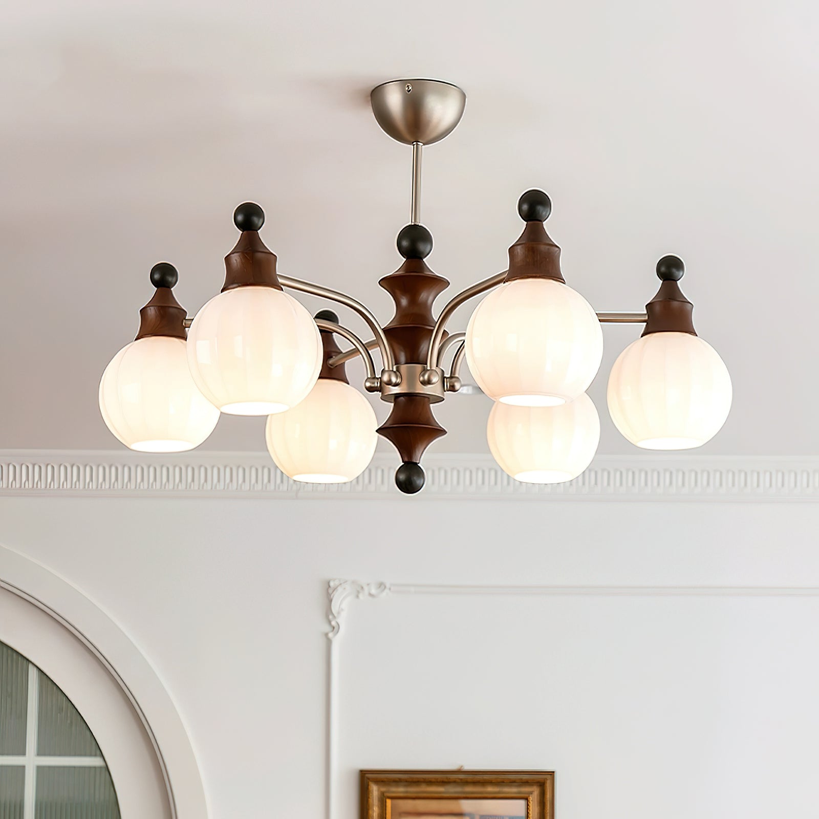 Mirena Lustre Orbe en Verre Bronze