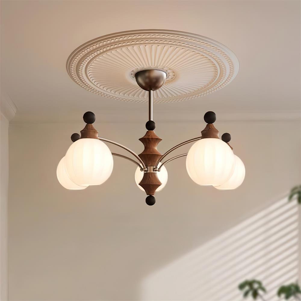 Mirena Lustre Orbe en Verre Bronze