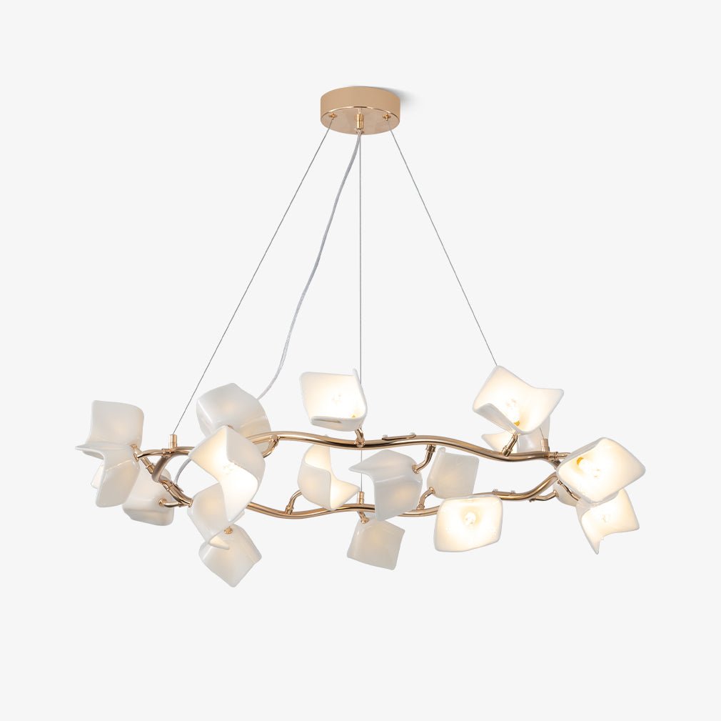 Arthearae Lustre Postmoderne de Luxe en Céramique Florale