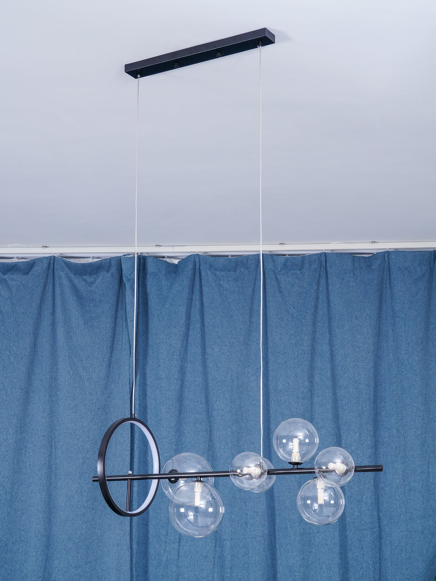 Lustra Lustre Verre Bulles Nordic Noir