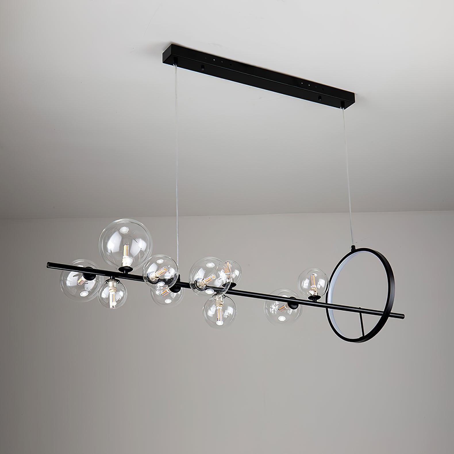 Lustra Lustre Verre Bulles Nordic Noir