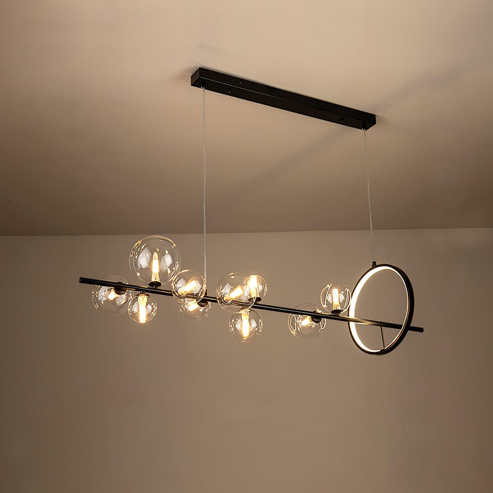 Lustra Lustre Verre Bulles Nordic Noir