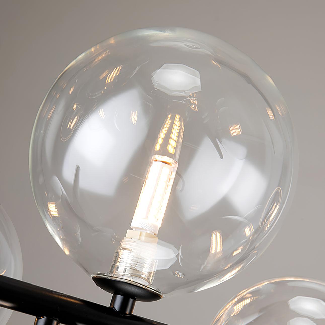 Lustra Lustre Verre Bulles Nordic Noir