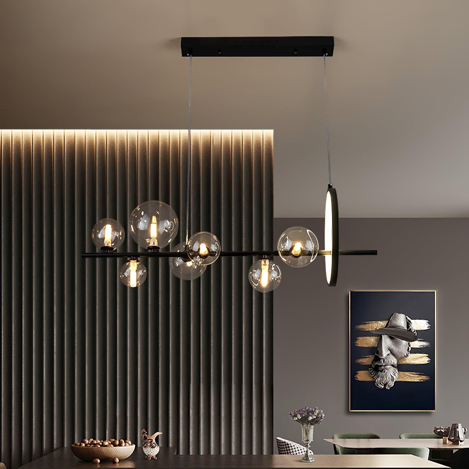 Lustra Lustre Verre Bulles Nordic Noir