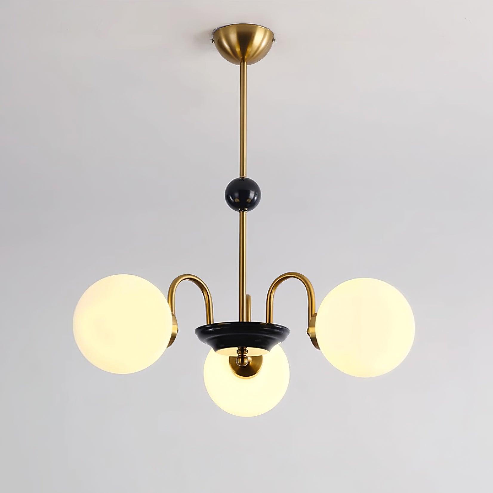Lustre Courbé Globe Nuances Moderne Rétro Style