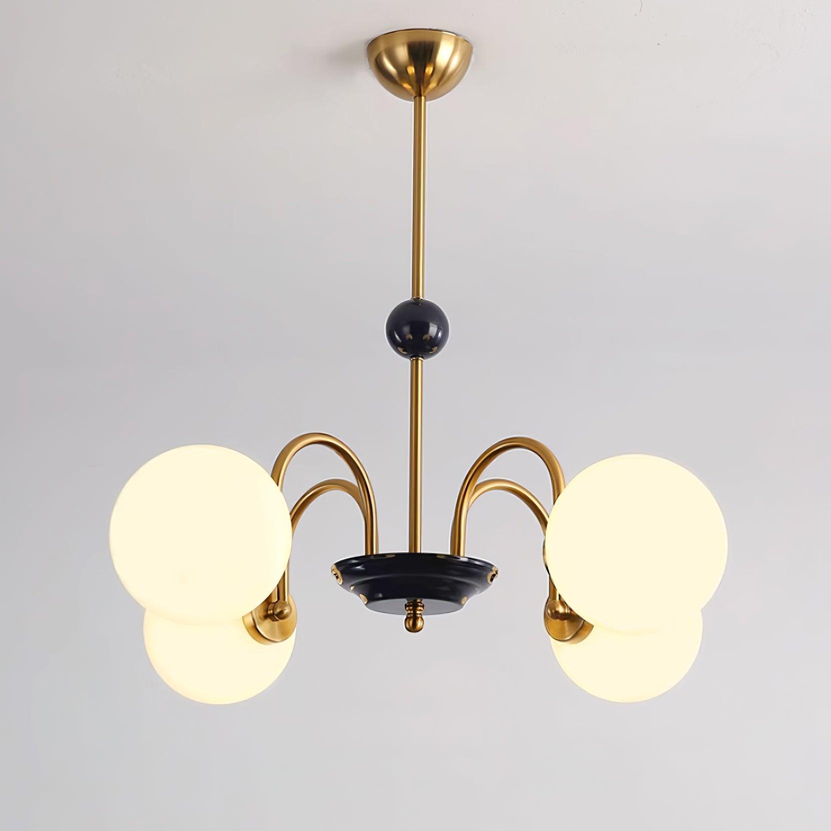 Lustre Courbé Globe Nuances Moderne Rétro Style