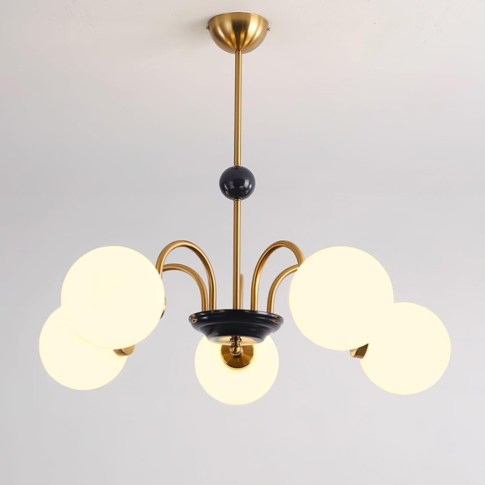 Lustre Courbé Globe Nuances Moderne Rétro Style