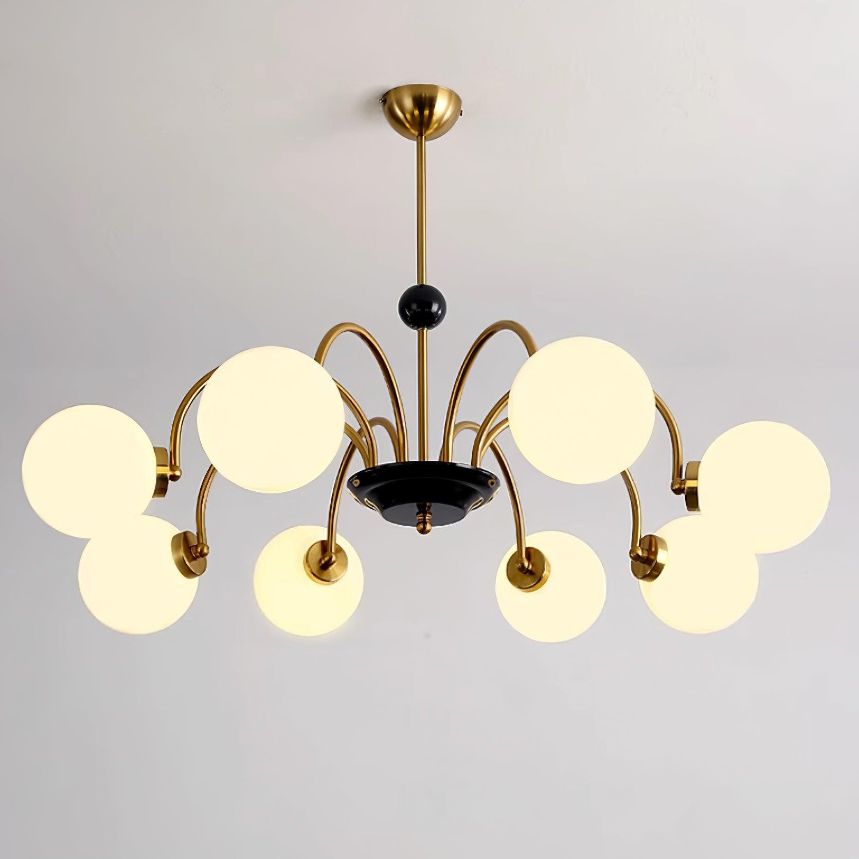 Lustre Courbé Globe Nuances Moderne Rétro Style