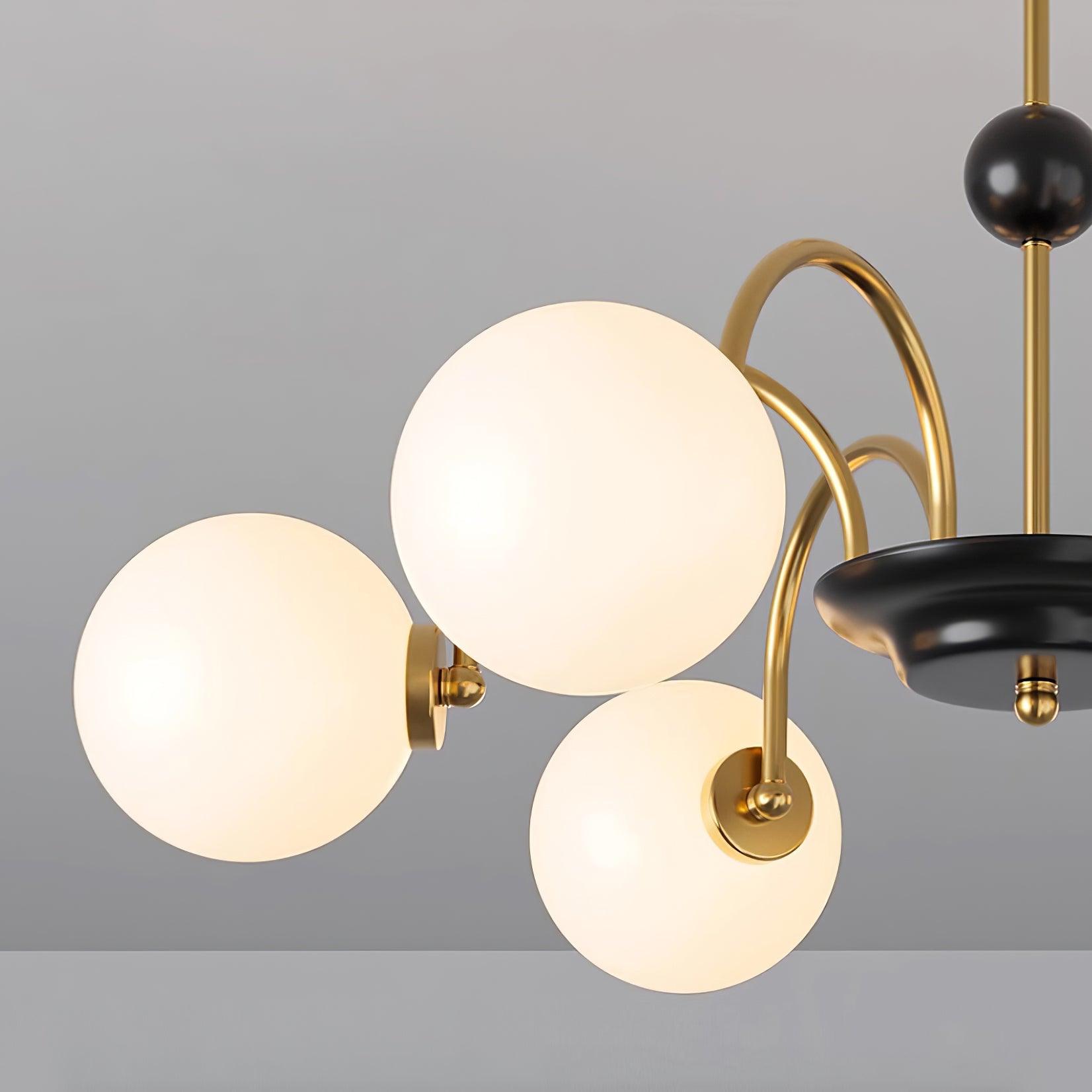 Lustre Courbé Globe Nuances Moderne Rétro Style