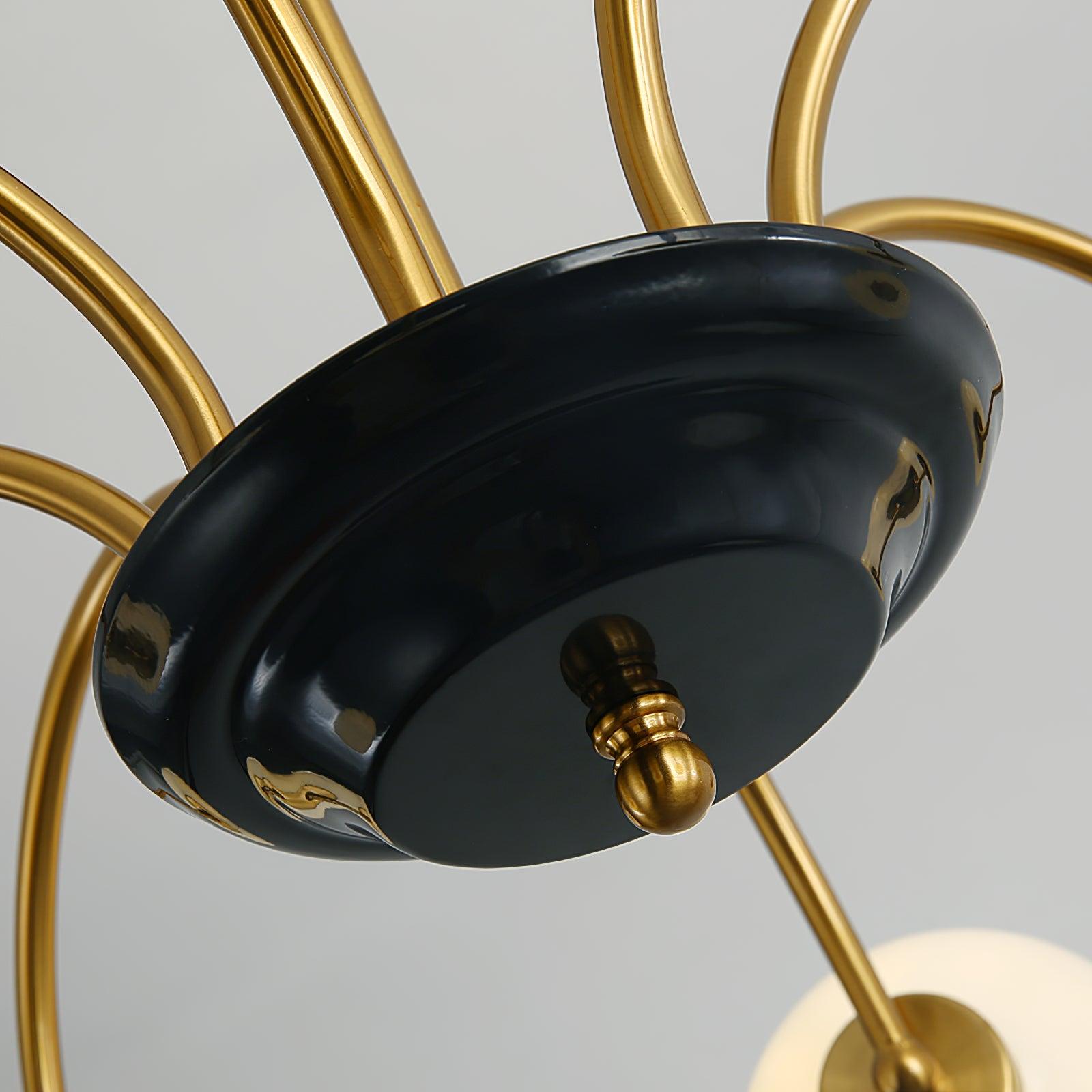 Lustre Courbé Globe Nuances Moderne Rétro Style