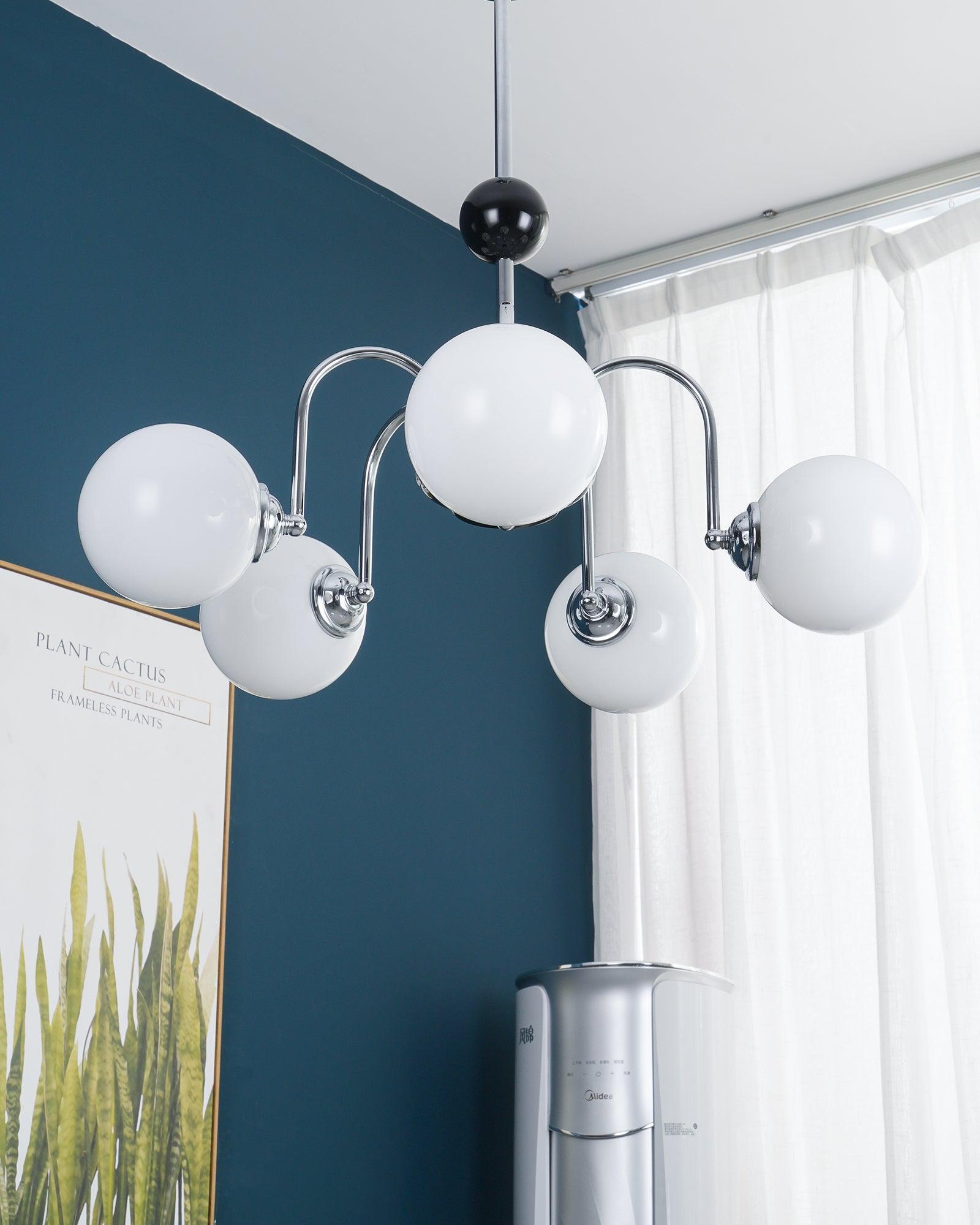 Lustre Courbé Globe Nuances Moderne Rétro Style