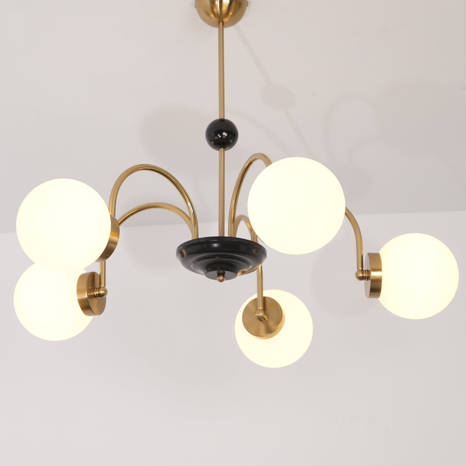 Lustre Courbé Globe Nuances Moderne Rétro Style