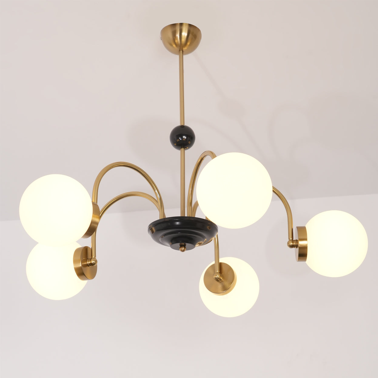 Lustre Courbé Globe Nuances Moderne Rétro Style