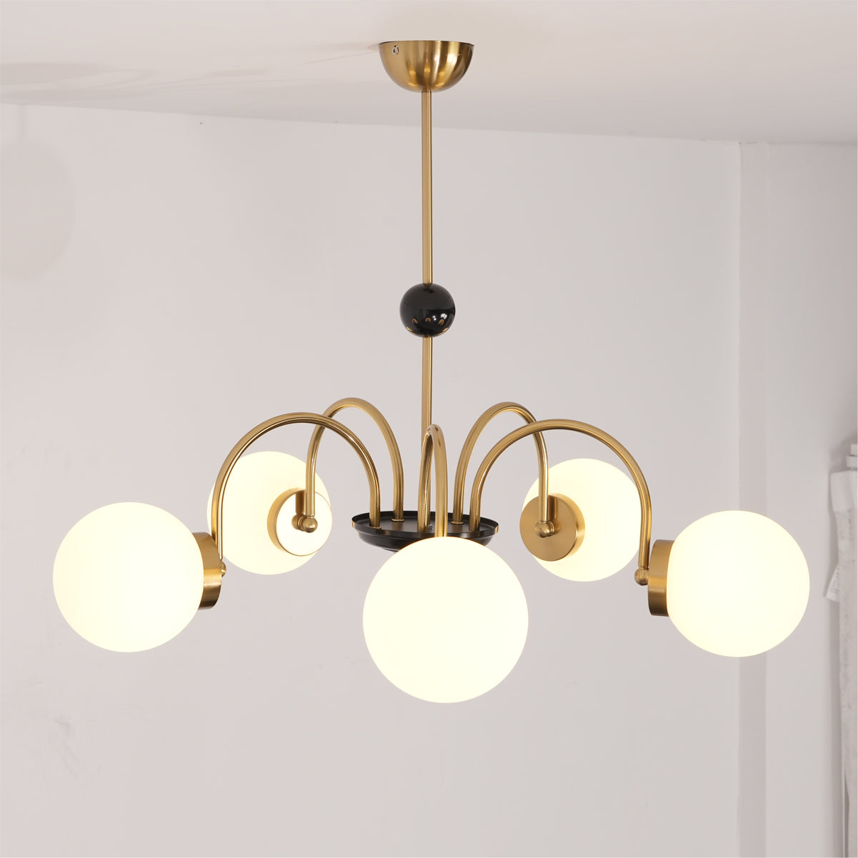 Lustre Courbé Globe Nuances Moderne Rétro Style