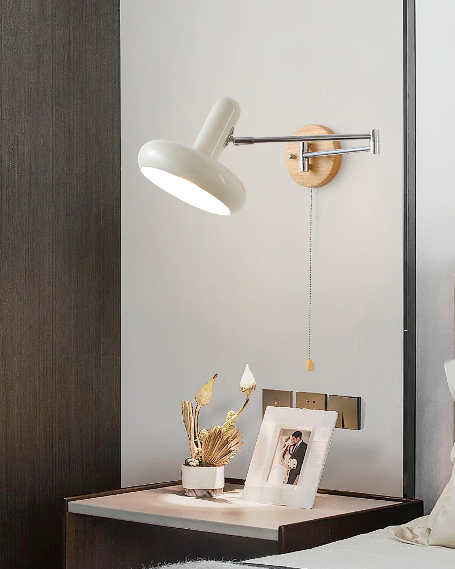 Applique Murale Pivot Bras Arrondi Ombre Tirer Chaîne Moderne Rétro