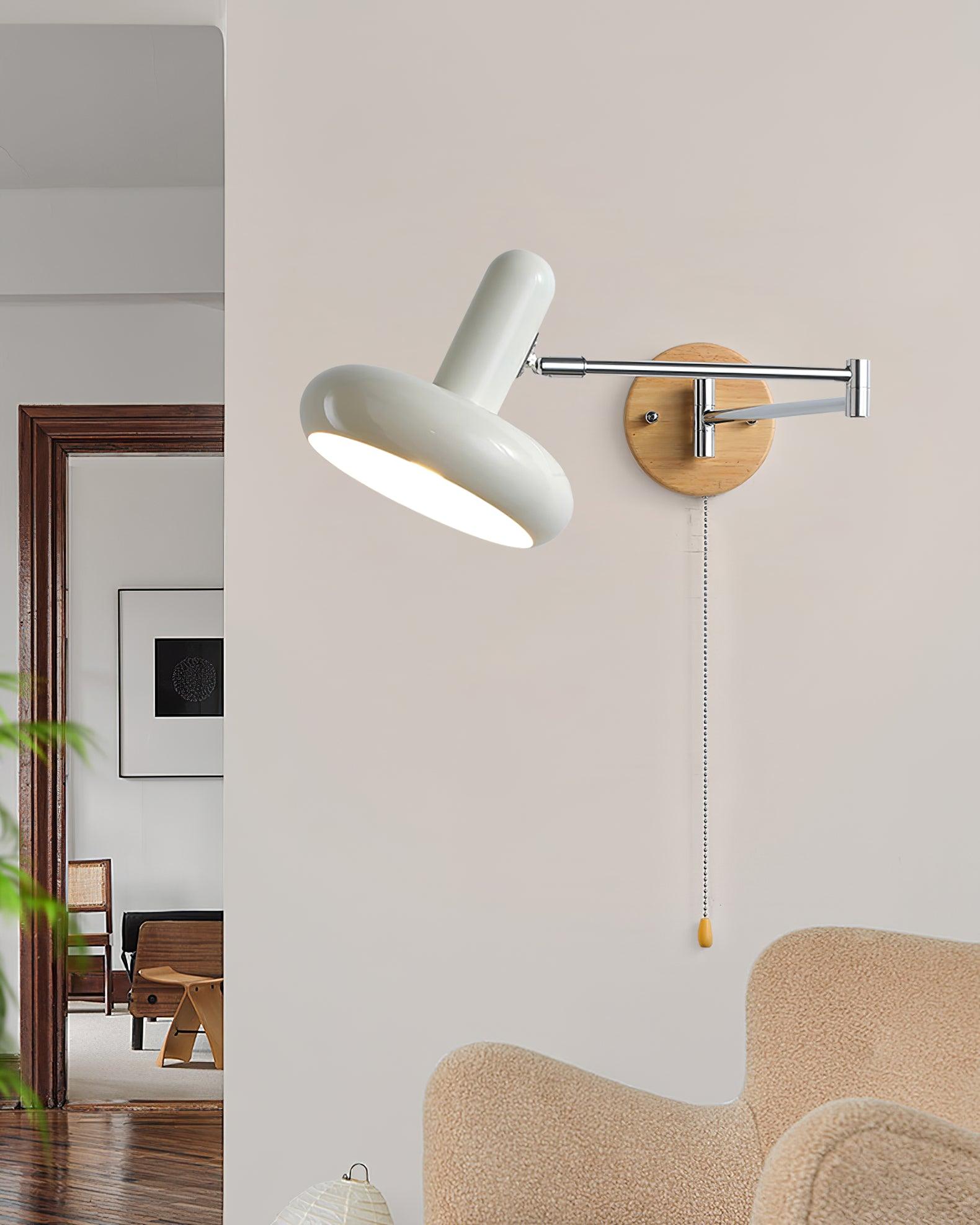 Applique Murale Pivot Bras Arrondi Ombre Tirer Chaîne Moderne Rétro