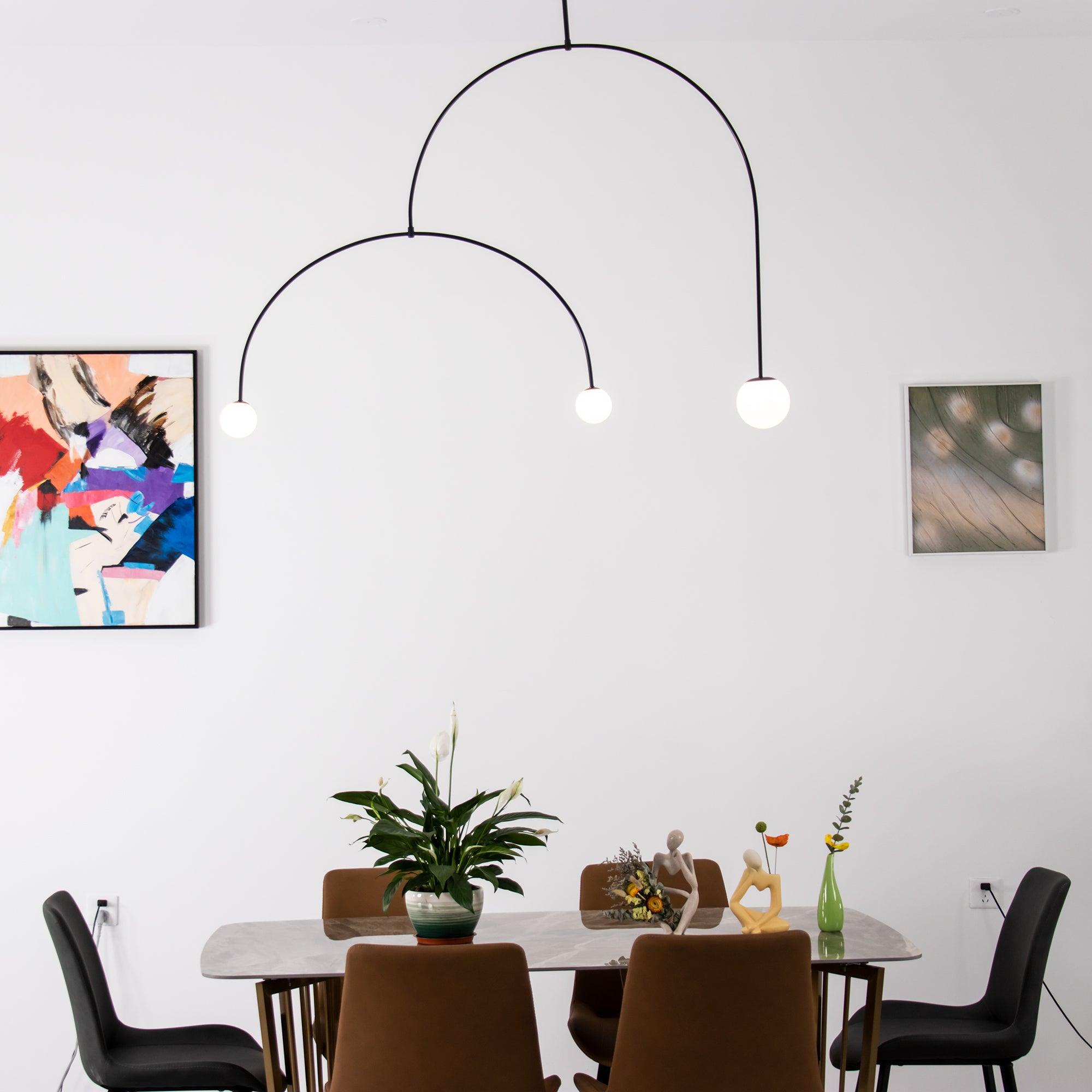 Lustra Lustre Mobile Noir Minimaliste